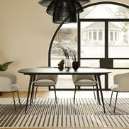 Billy Modern Black Oak & Gold Extendable Dining Table - image 4