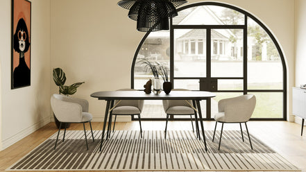 Billy Modern Black Oak & Gold Extendable Dining Table - image 4