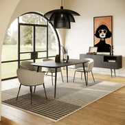 Billy Modern Black Oak & Gold Buffet - image 3