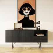 Billy Modern Black Oak & Gold Buffet - image 2