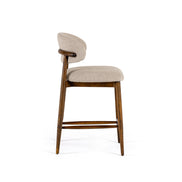 Blum - Modern Beige Linen Counter Chair - image 2