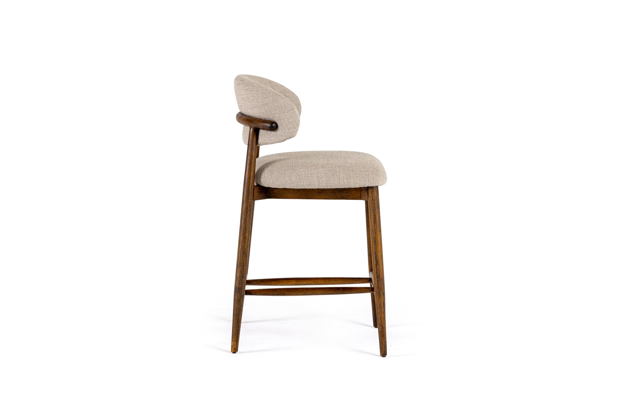 Blum - Modern Beige Linen Counter Chair - image 2