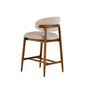 Blum - Modern Beige Linen Counter Chair - image 3