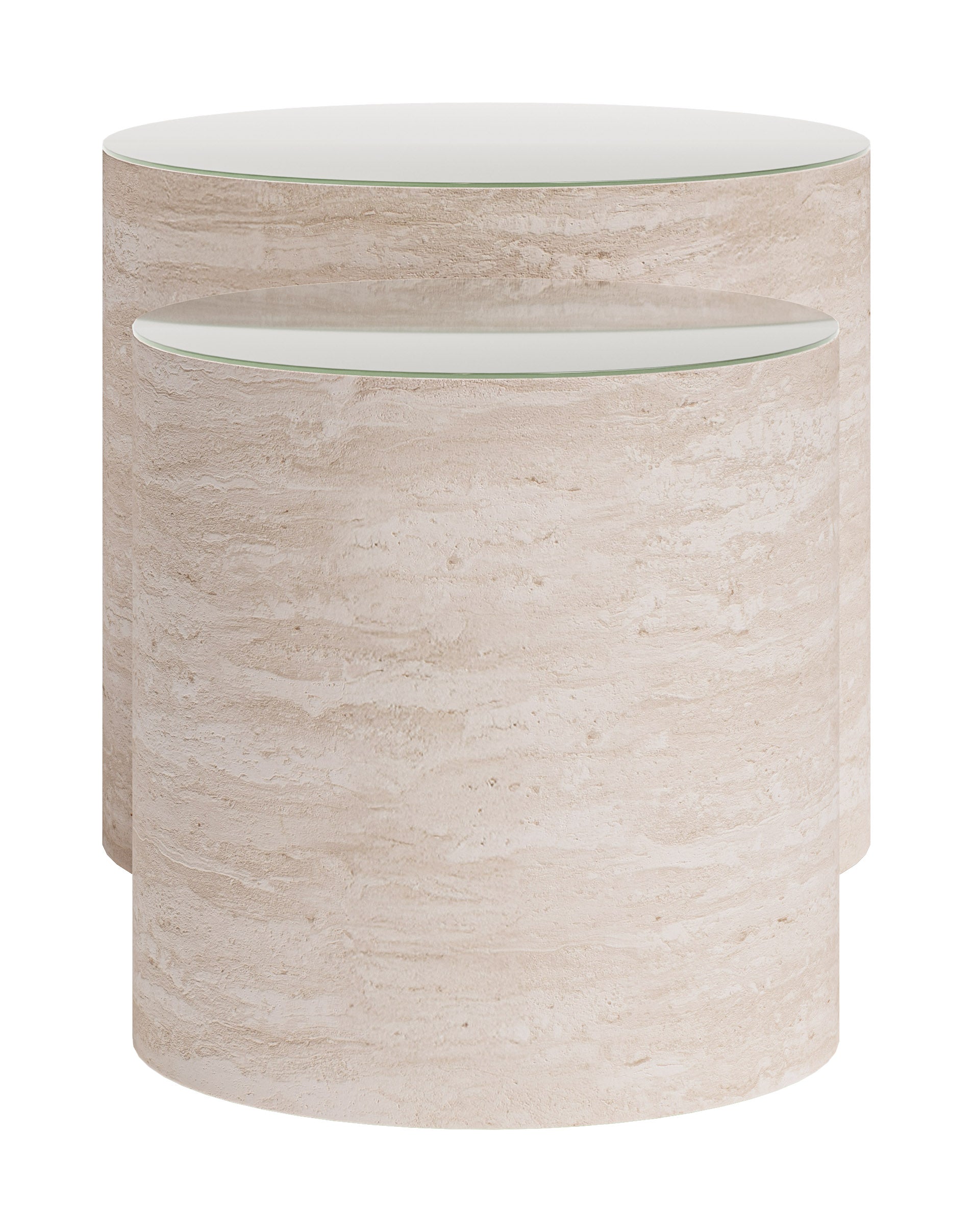 Carzo Coffee Table Set (2-Piece) Stone Beige