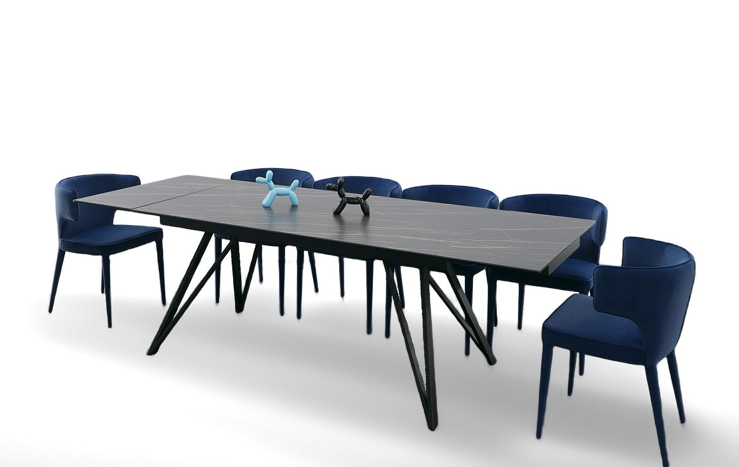 Bobby - Modern Black Ceramic Extendable Dining Table - image 3