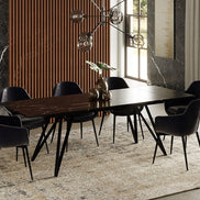 Bobby - Modern Black Ceramic Extendable Dining Table - image 2