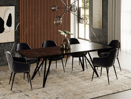 Bobby - Modern Black Ceramic Extendable Dining Table - image 2