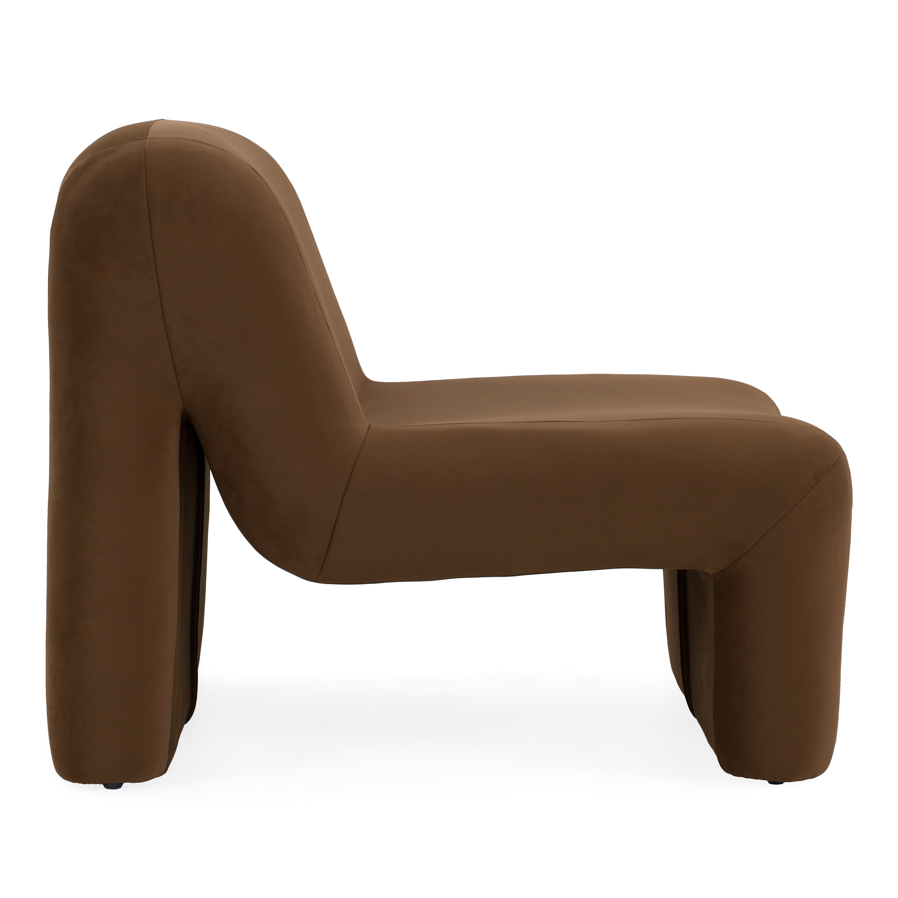 Bondi - Modern Brown Velvet Accent Chair - image 2