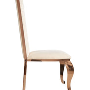 Bonnie - Beige Velvet & Rose Gold Dining Chair (Set of 2)