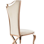 Bonnie - Beige Velvet & Rose Gold Dining Chair (Set of 2) - image 2