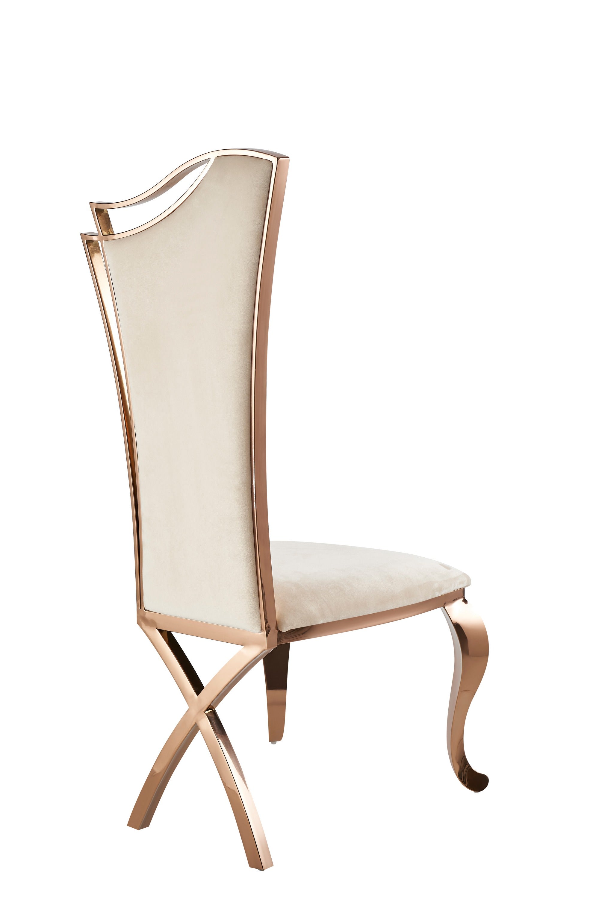 Bonnie - Beige Velvet & Rose Gold Dining Chair (Set of 2) - image 2
