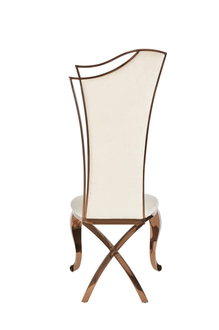 Bonnie - Beige Velvet & Rose Gold Dining Chair (Set of 2) - image 3