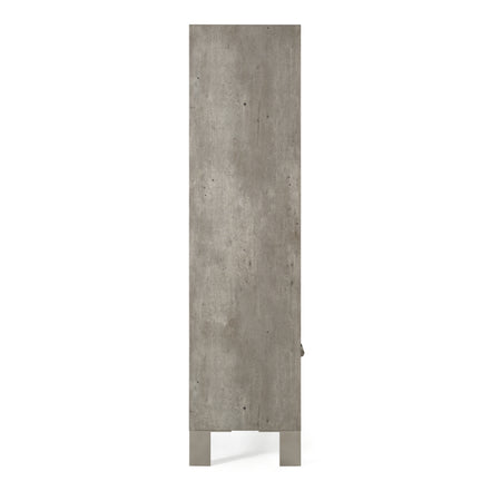 Boston Modern Brown Oak & Faux Concrete Bookcase - image 3