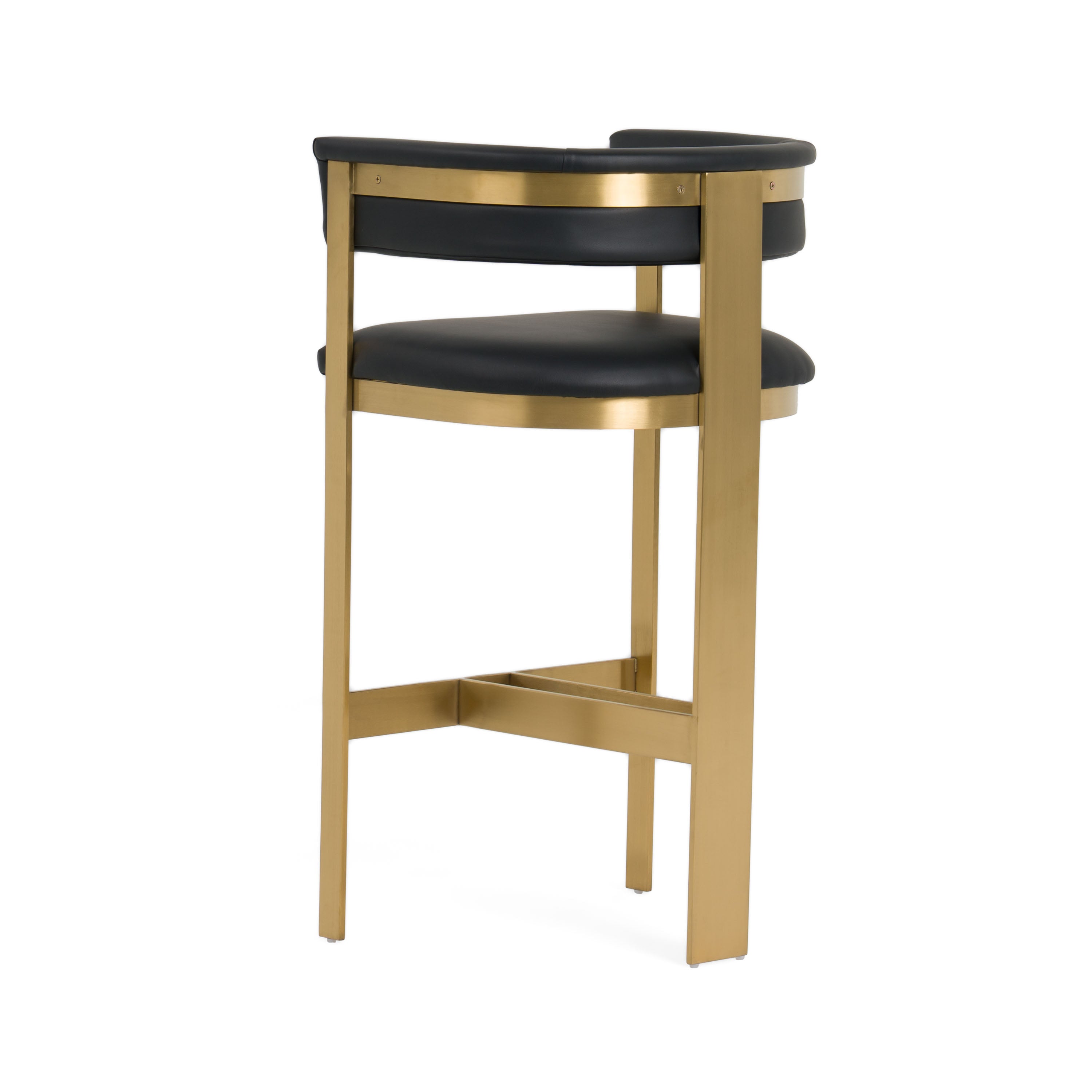 Boswell - Modern Black + Matte Gold Barstool - image 5