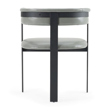 Boswell - Modern Grey Faux Leather + Black Dining Chair - image 3