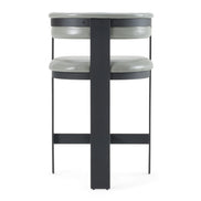 Boswell - Modern Grey Faux Leather + Black Counter Chair - image 3
