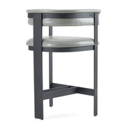Boswell - Modern Grey Faux Leather + Black Counter Chair - image 4
