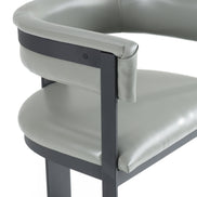 Boswell - Modern Grey Faux Leather + Black Counter Chair - image 5