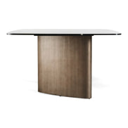 Bounty - Modern White Ceramic + Antique Brass Dining Table - image 3