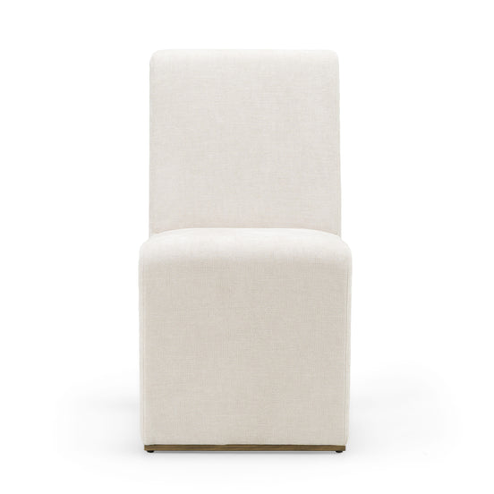 Bounty - Modern Beige Fabric + Antique Brass Dining Chair (Set of 2) - image 2