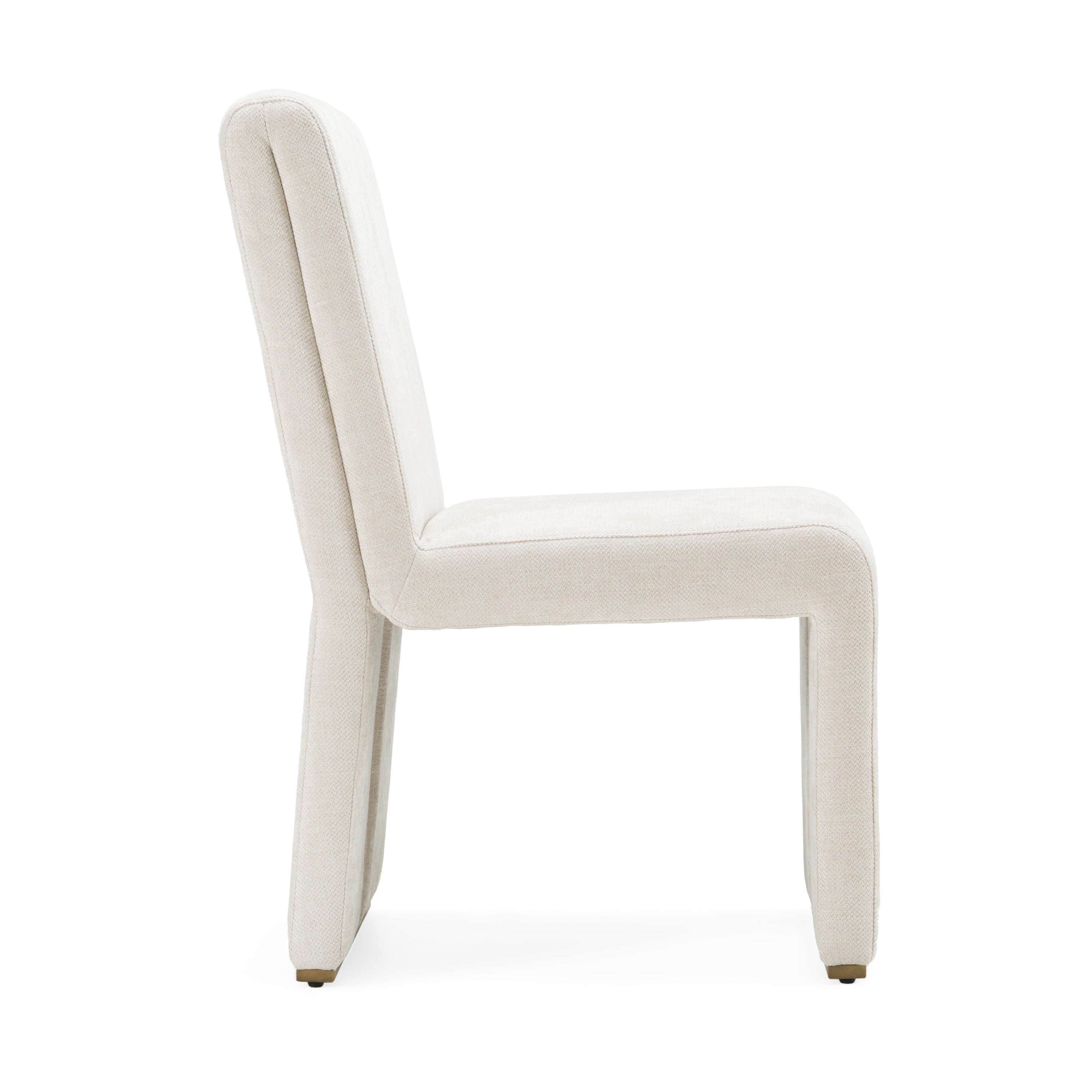 Bounty - Modern Beige Fabric + Antique Brass Dining Chair (Set of 2) - image 3