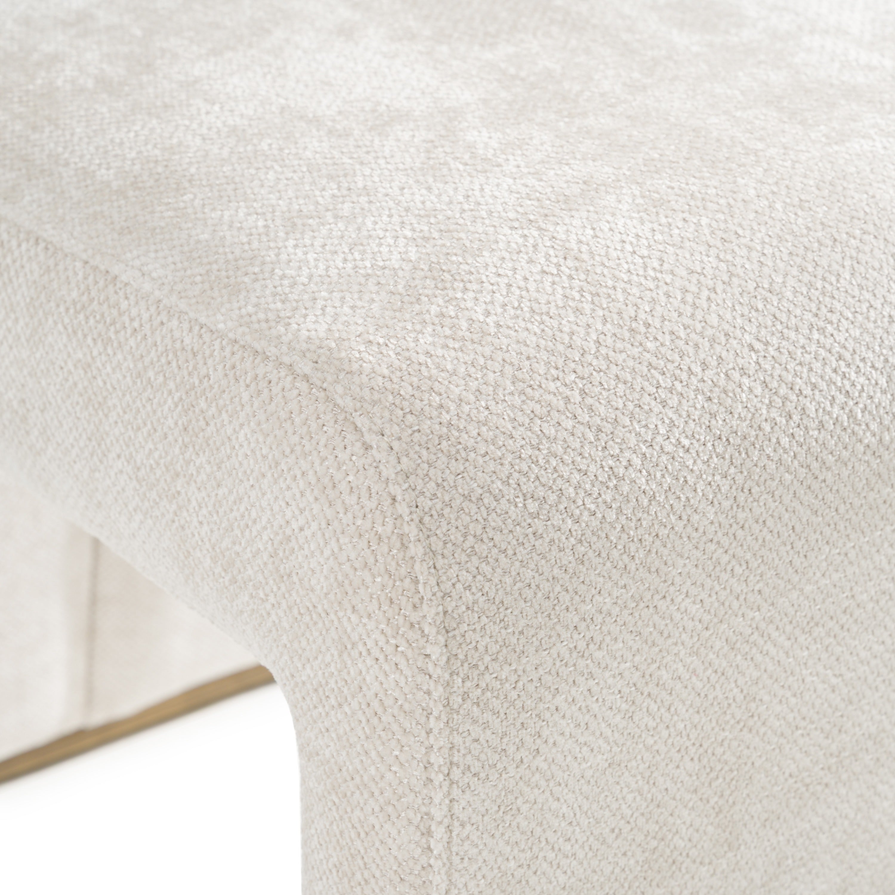 Bounty - Modern Beige Fabric + Antique Brass Dining Chair (Set of 2) - image 5