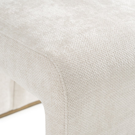 Bounty - Modern Beige Fabric + Antique Brass Dining Chair (Set of 2) - image 5