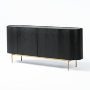 Bowie - Mid-Century Modern Black Oak + Brass Buffet - image 3