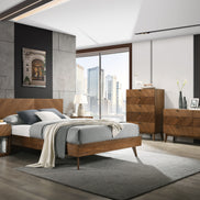 Kamela -Modern Walnut EK Bed - image 2