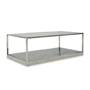 Braxton - Contemporary Clear Wave Glass Coffee Table - image 3