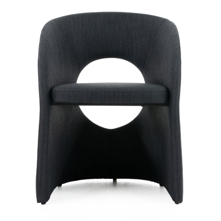 Brea - Charcoal Fabric Dining Chair - image 2