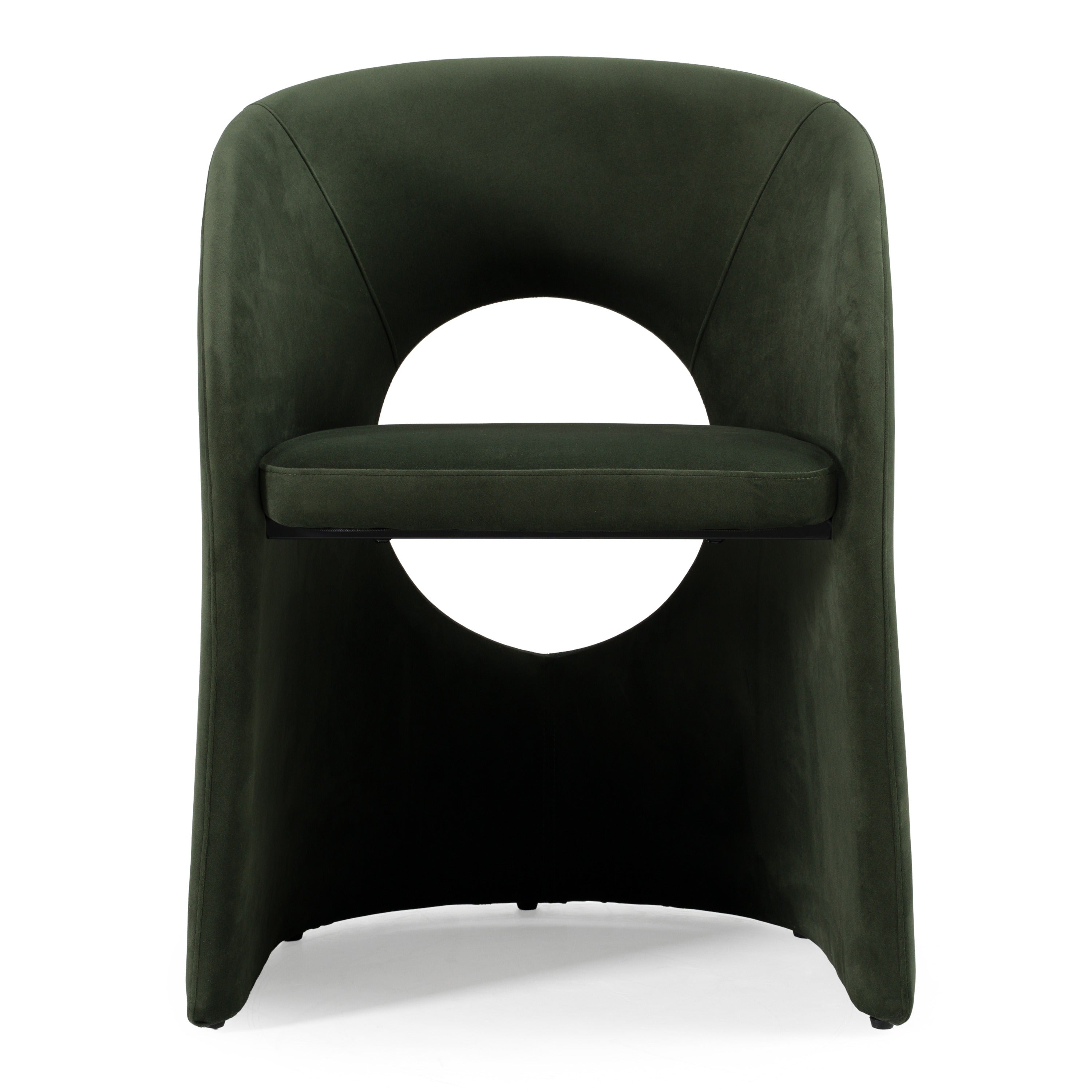 Brea - Modern Green Fabric Dining Chair - image 2