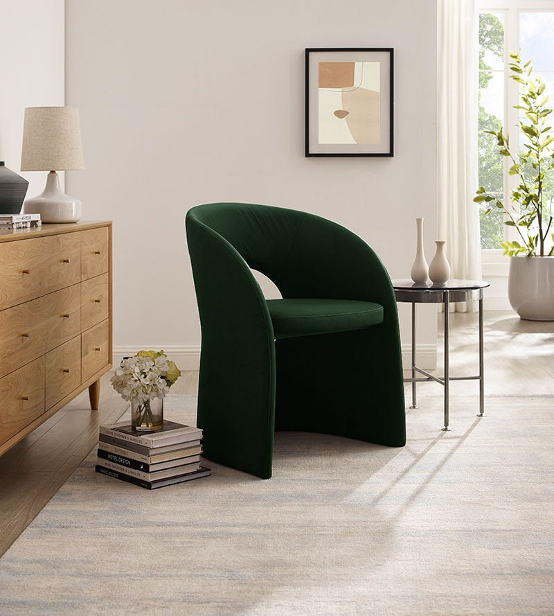 Brea - Modern Green Fabric Dining Chair