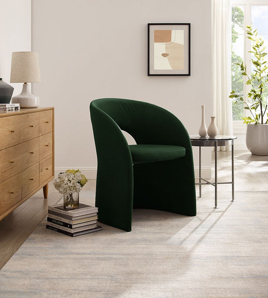 Brea - Modern Green Fabric Dining Chair