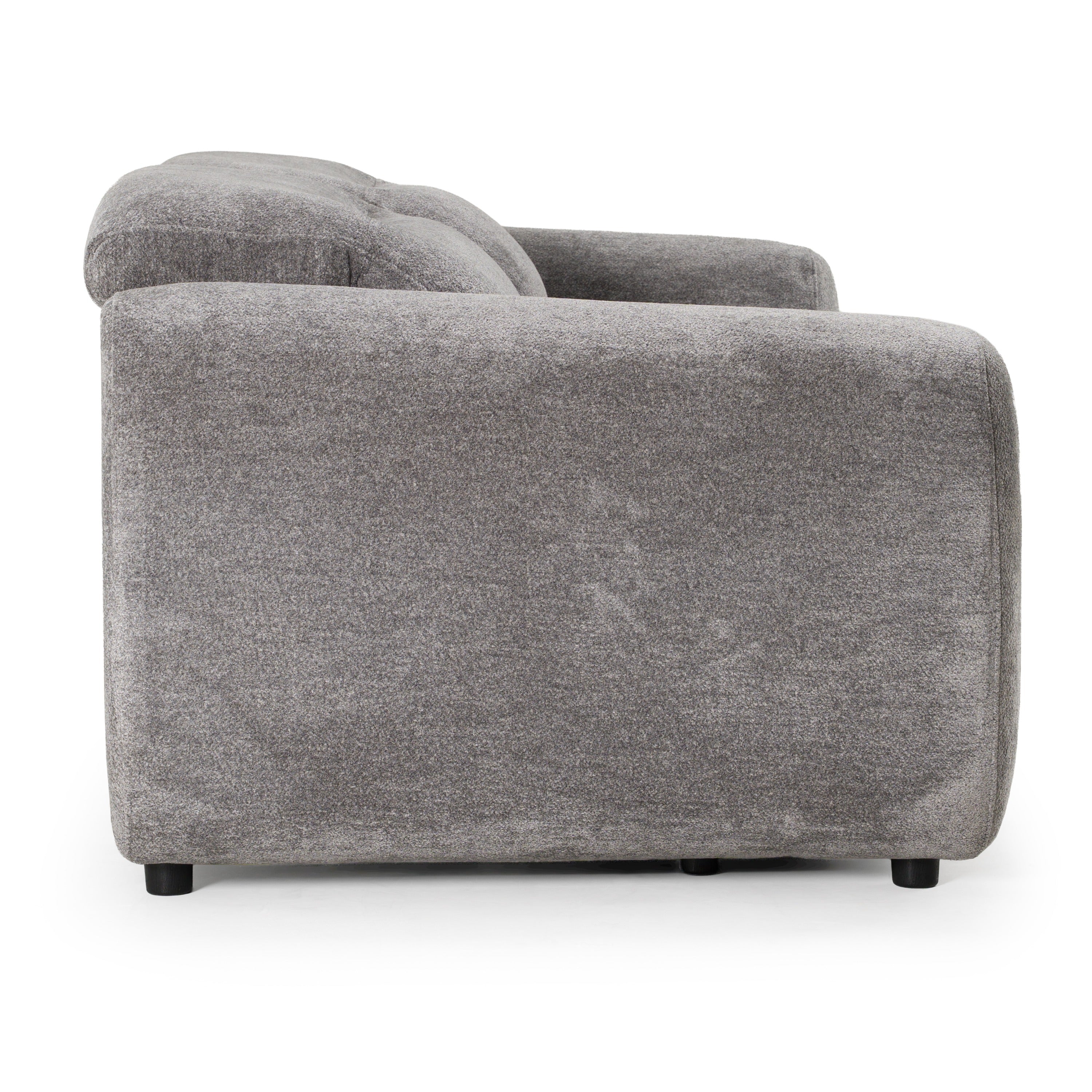 Brevig - Modern Grey Fabric Sofa w/ 2 Recliners - image 3