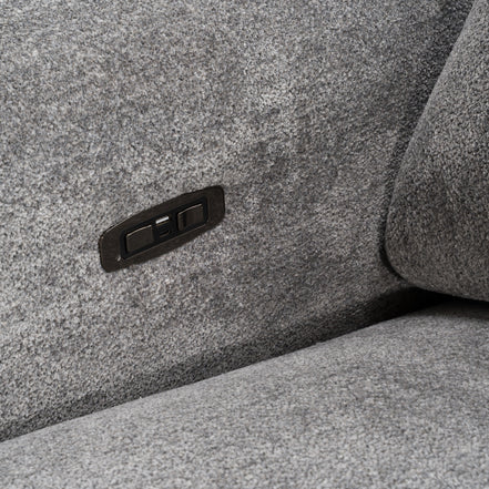 Brevig - Modern Grey Fabric Sofa w/ 2 Recliners - image 5