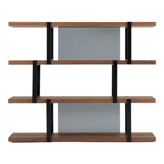 Brewer - Modern Walnut & Black Bookshelf - image 2