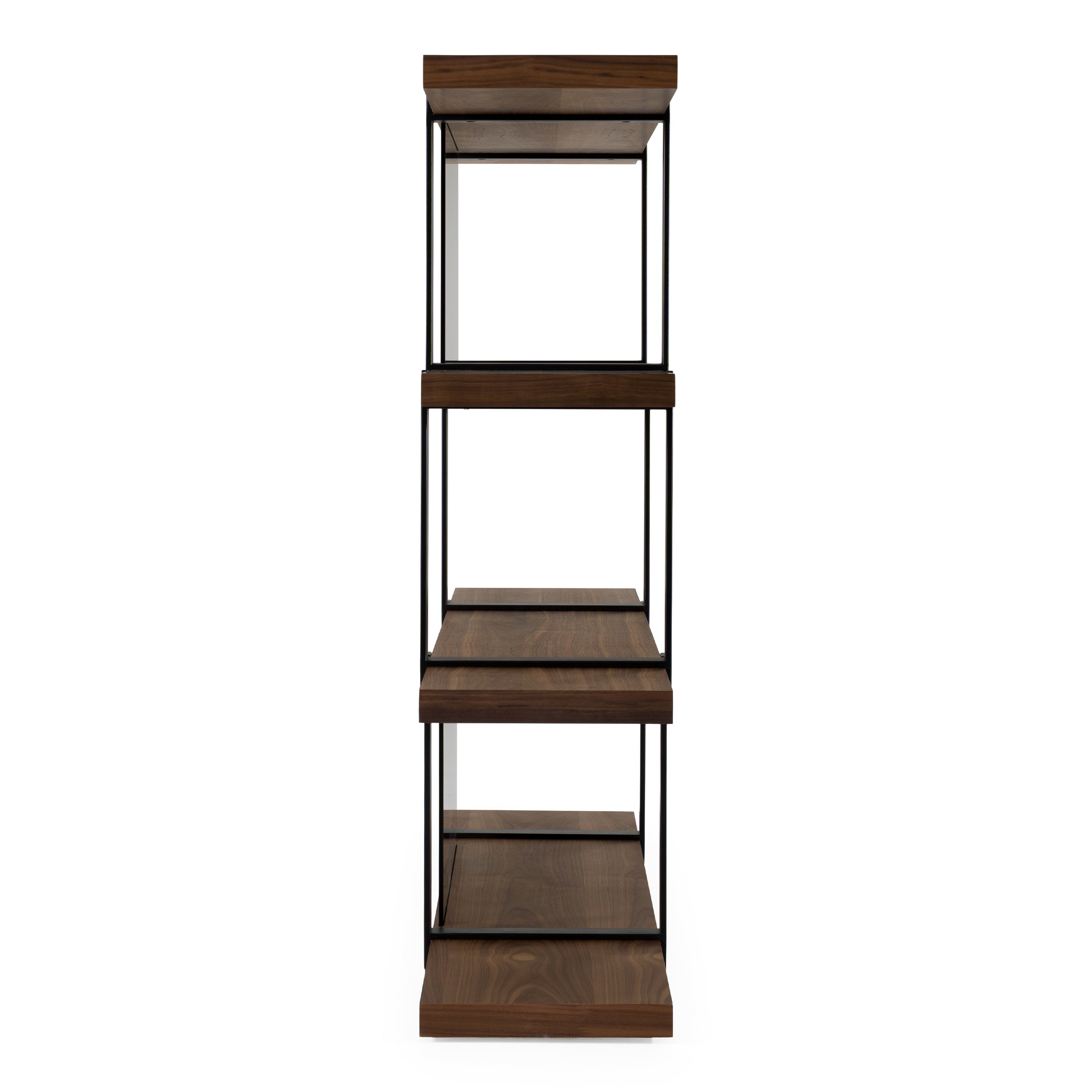 Brewer - Modern Walnut & Black Bookshelf - image 4