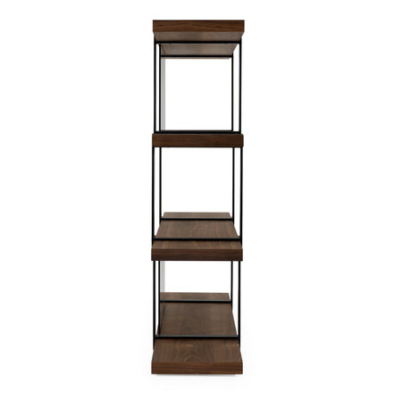 Brewer - Modern Walnut & Black Bookshelf - image 4