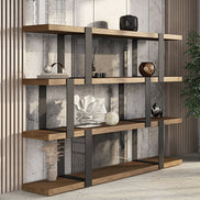 Brewer - Modern Walnut & Black Bookshelf