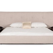 Brittany - Eastern King Modern Grey Fabric Bed - image 2
