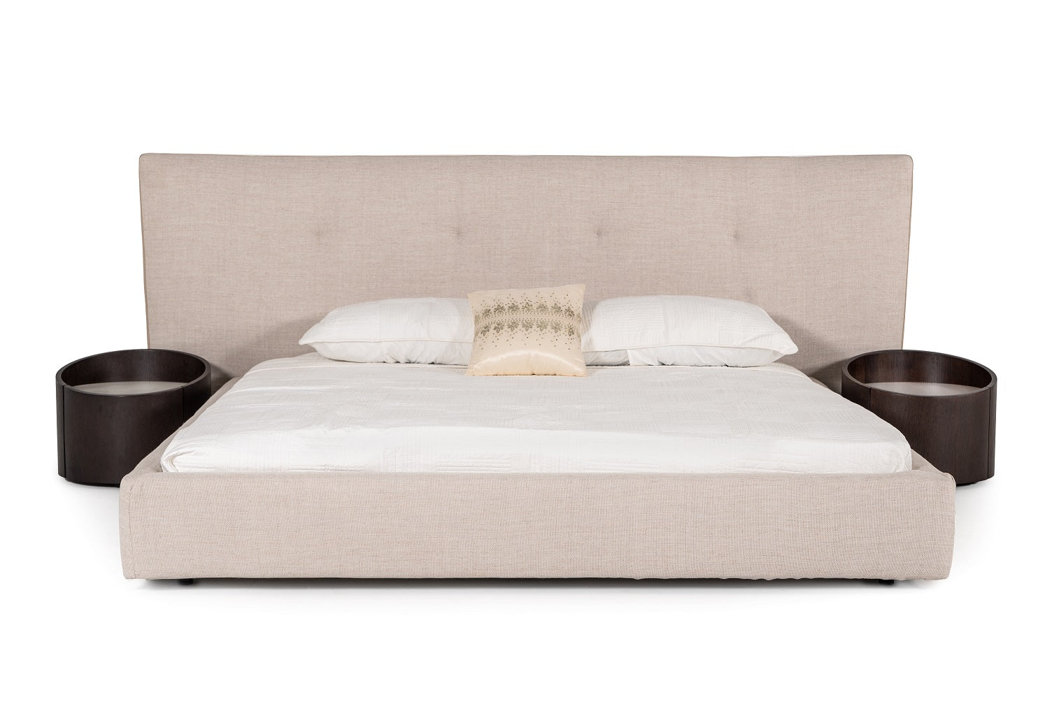 Brittany - Eastern King Modern Grey Fabric Bed - image 2