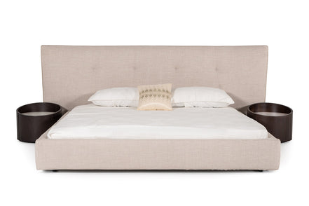 Brittany - Eastern King Modern Grey Fabric Bed - image 2