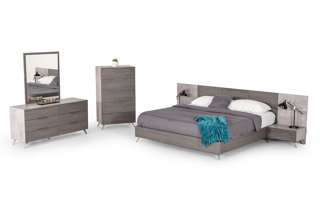 Bronx Italian Modern Grey Mirror