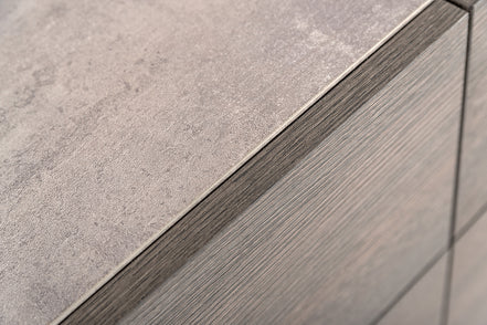 Bronx Italian Modern Faux Concrete & Grey Dresser