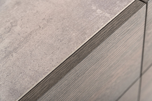 Bronx Italian Modern Faux Concrete & Grey Dresser