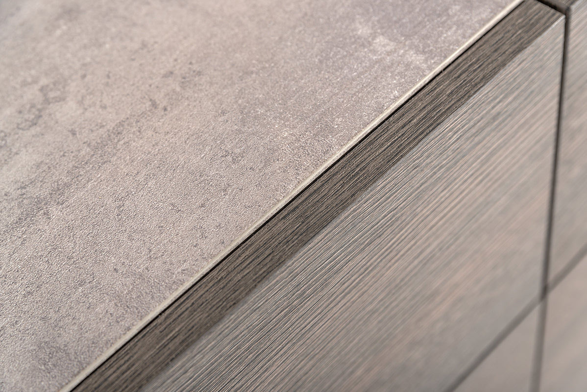 Bronx Italian Modern Faux Concrete & Grey Chest - image 2