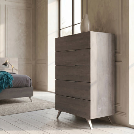 Bronx Italian Modern Faux Concrete & Grey Chest - image 4