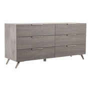 Bronx Italian Modern Faux Concrete & Grey Dresser - image 4