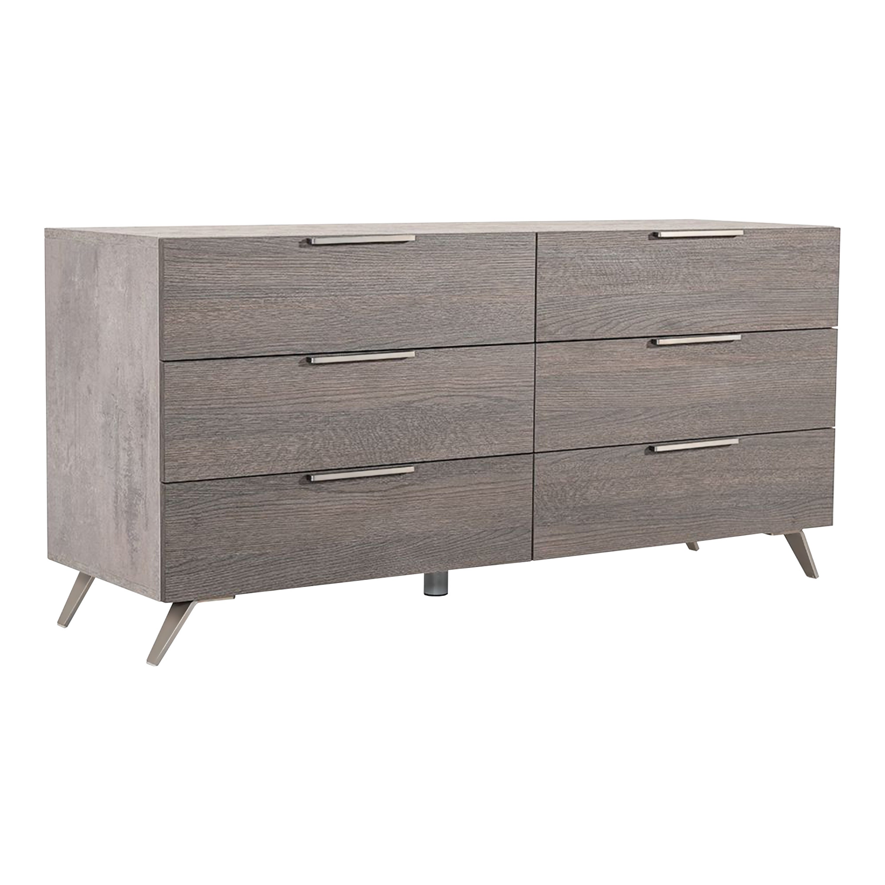 Bronx Italian Modern Faux Concrete & Grey Dresser - image 4